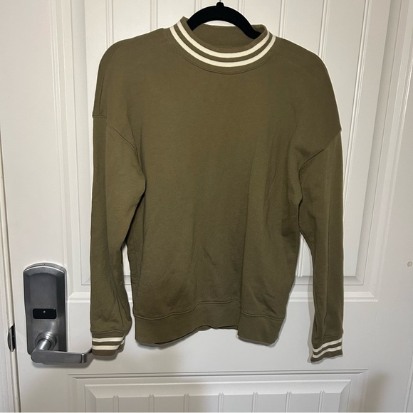 Madewell Resourced Cotton Studio Ringer Mock Neck Sweatshirt Size XS - Picture 2 of 10